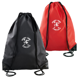 Sac à dos avec cordelettes Noir ou Rouge Amicale Laïque Cancale