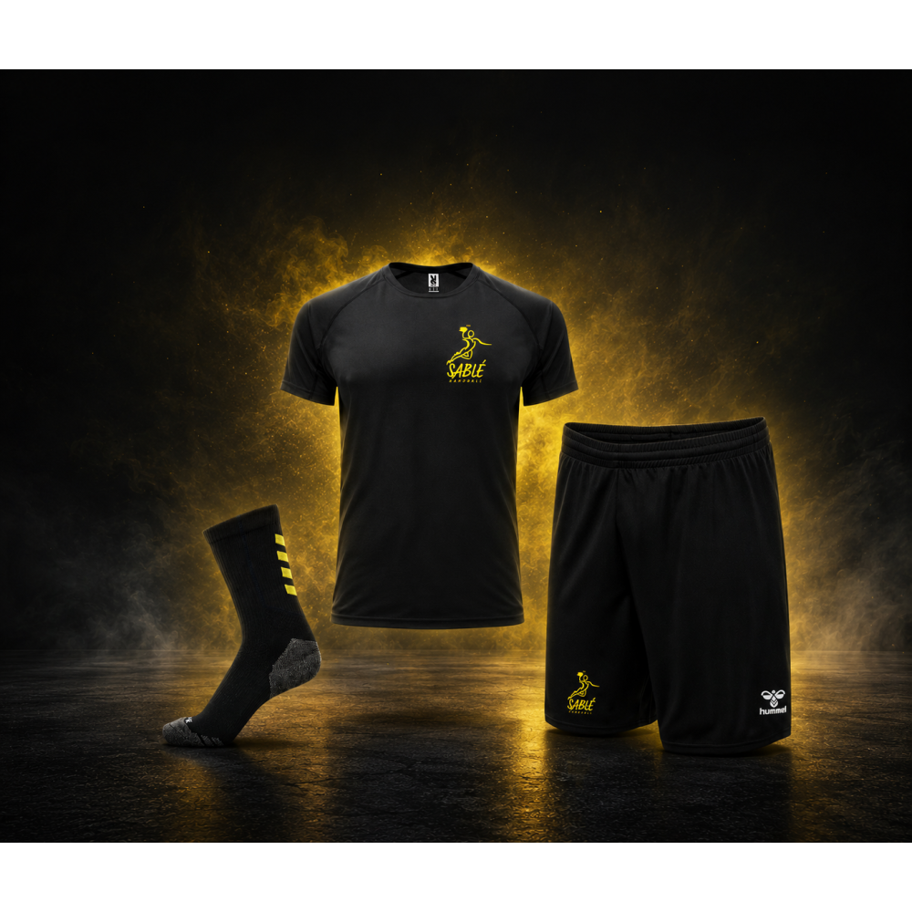 Pack maillot respirant - short hummel - chaussettes hummel SABLE Handball (coupe homme)