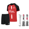 Pack Adulte Maillot Hummel Rouge + Short Hummel Noir + Chaussettes personnalisées Amicale Laïque Cancale